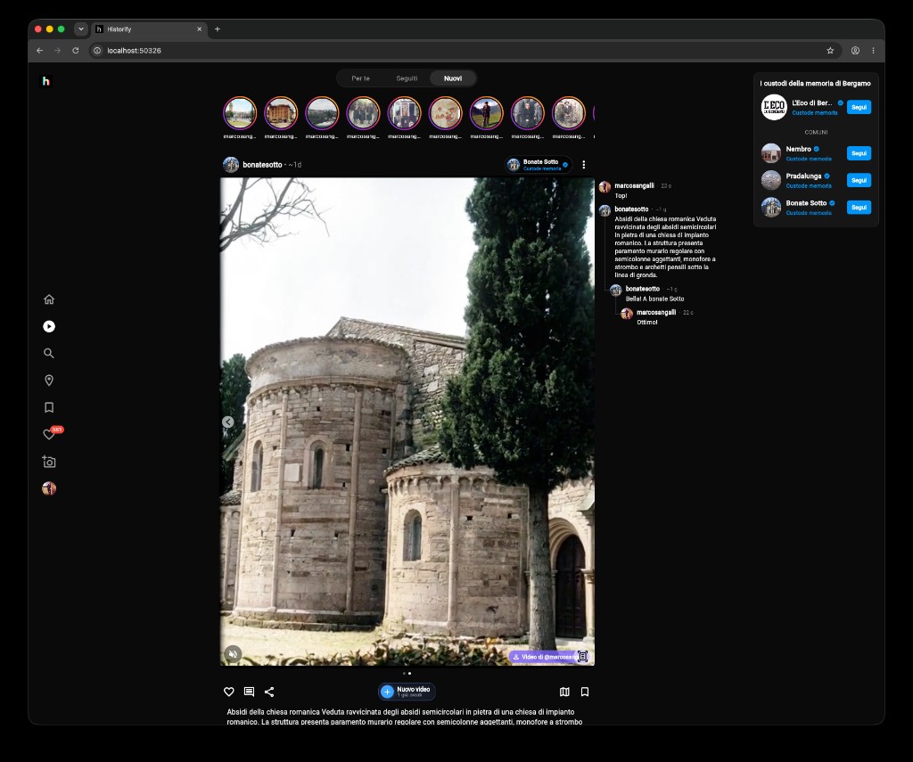 Historify desktop: feed community